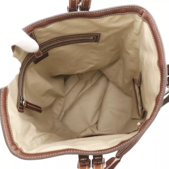 CELINE logo Tote Bag black/Brown canvas Women - Picture 4 of 16